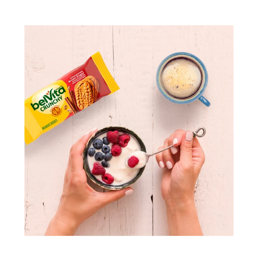 belVita Crunchy Breakfast Biscuits Cinnamon Brown Sugar 30 Count Whole Grain Breakfast Snacks
