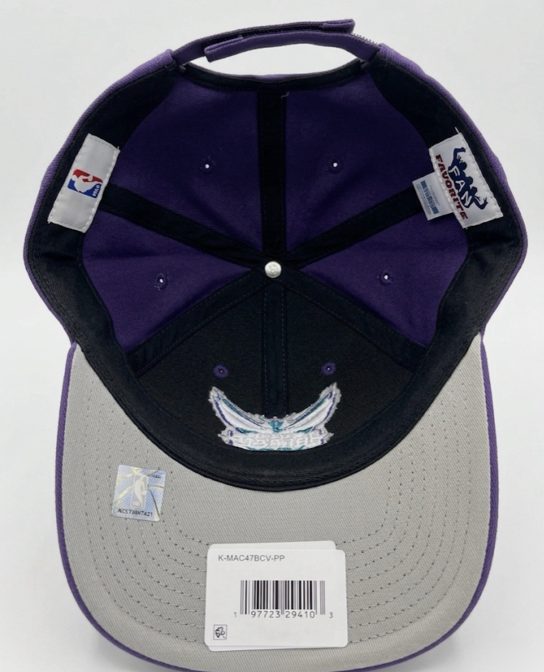 Charlotte Hornets Fan Favorite NBA Cap Adjustable Purple OSFA ONE SIZE