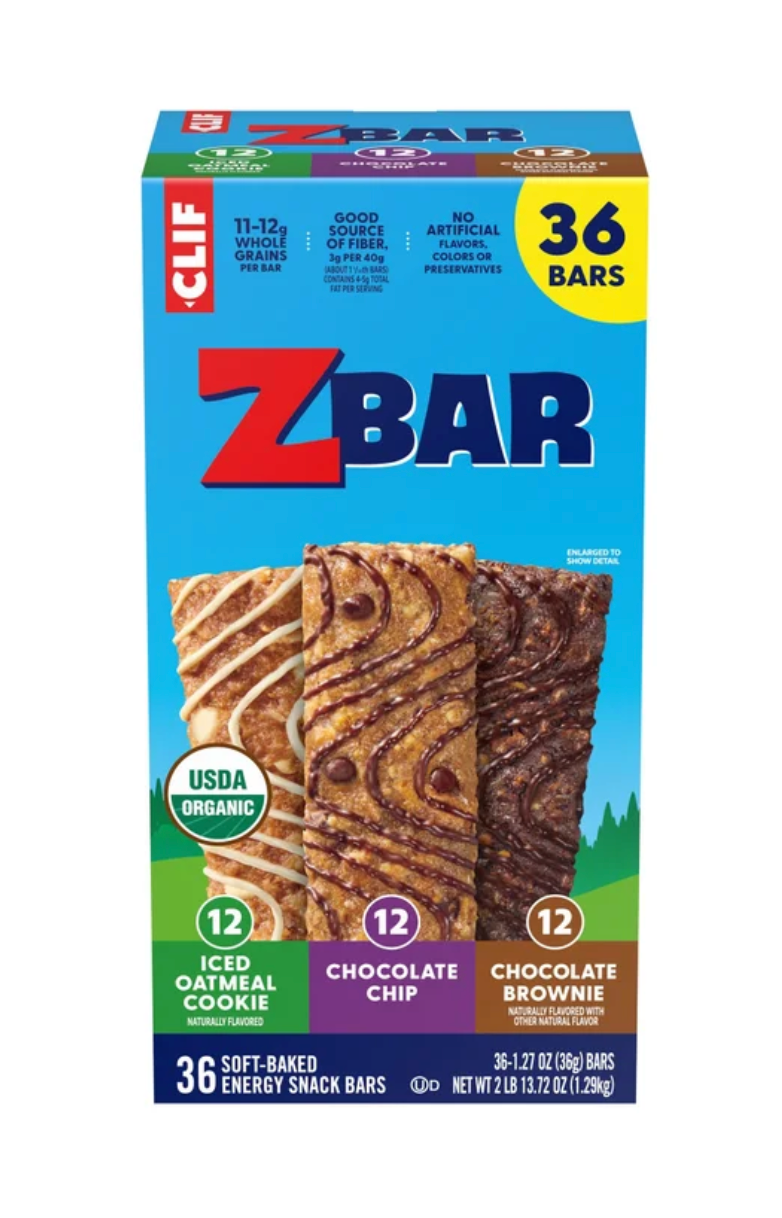 Clif Kid ZBar Organic Granola Bar, Variety Pack, 1.27 oz, 36-count