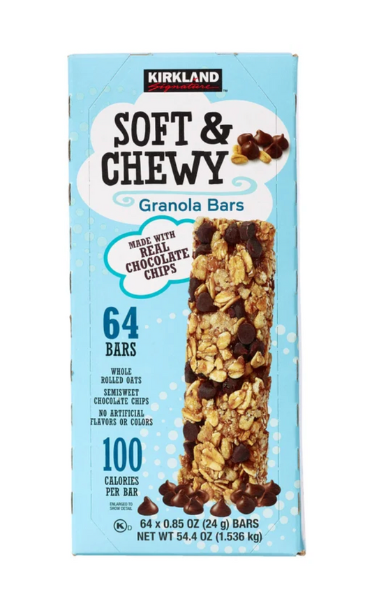 Kirkland Signature Soft & Chewy Granola Bars, 0.85 oz, 64-count