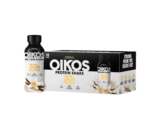 Oikos 30g Protein Shake, Vanilla, 12 fl oz, 18-pack