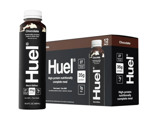 Huel Black Edition High-Protein Chocolate Meal Replacement Drink, 16.9 fl oz, 12-pack