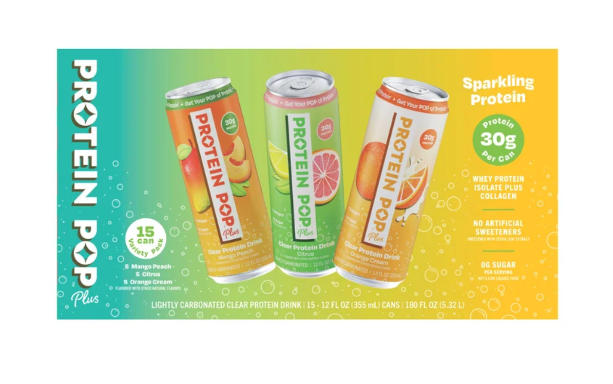 Protein Pop 30g Clear RTD Variety Pack, 15-count