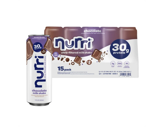 Nurri 30g Protein Shake, Chocolate, 11 fl oz , 15-pack