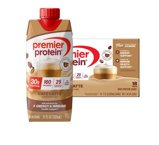 Premier Protein PLUS 30g Shakes - Energy & Immune Support (18-Pack)