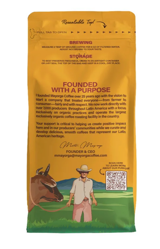 Mayorga Coffee Organic Cubano Roast Whole Bean Coffee, Dark Roast, 100% Arabica, 2 lb