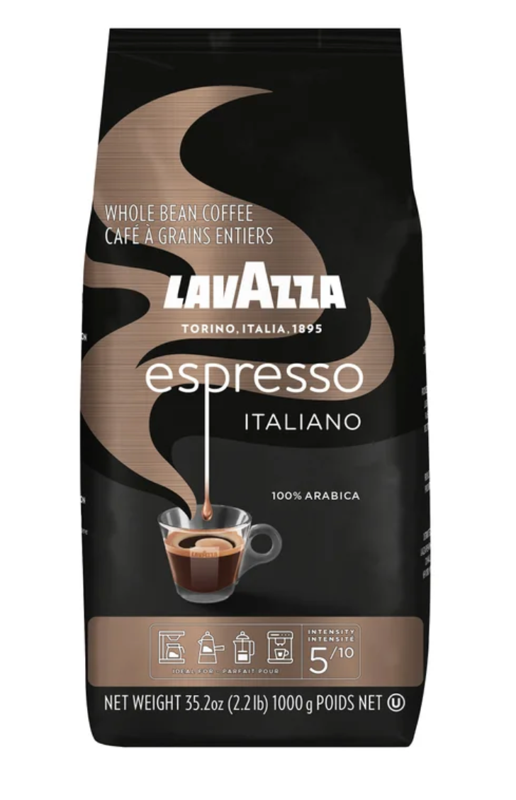 Lavazza Espresso Italiano 100% Arabica Medium Roast Whole Bean Coffee (2.2 lbs)
