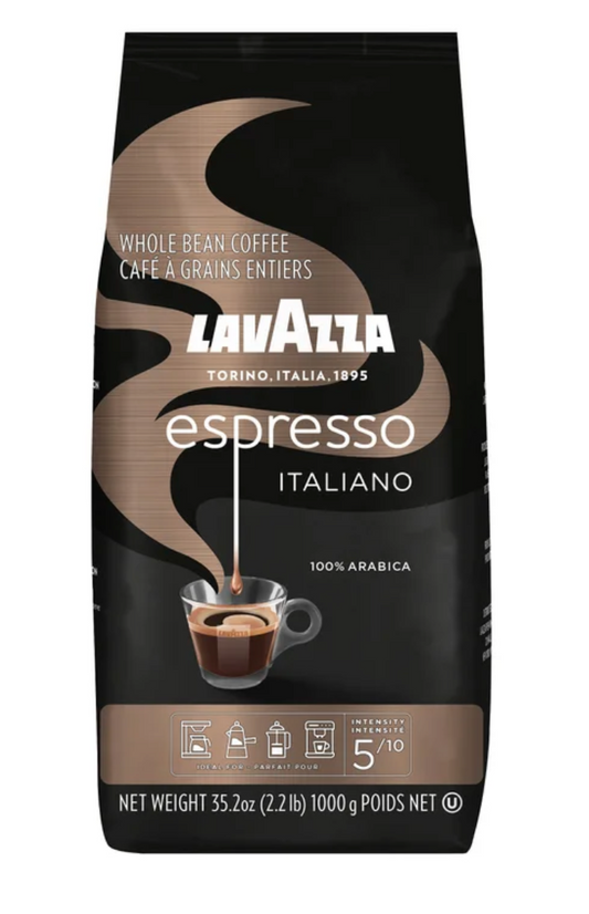 Lavazza Espresso Italiano 100% Arabica Medium Roast Whole Bean Coffee (2.2 lbs)