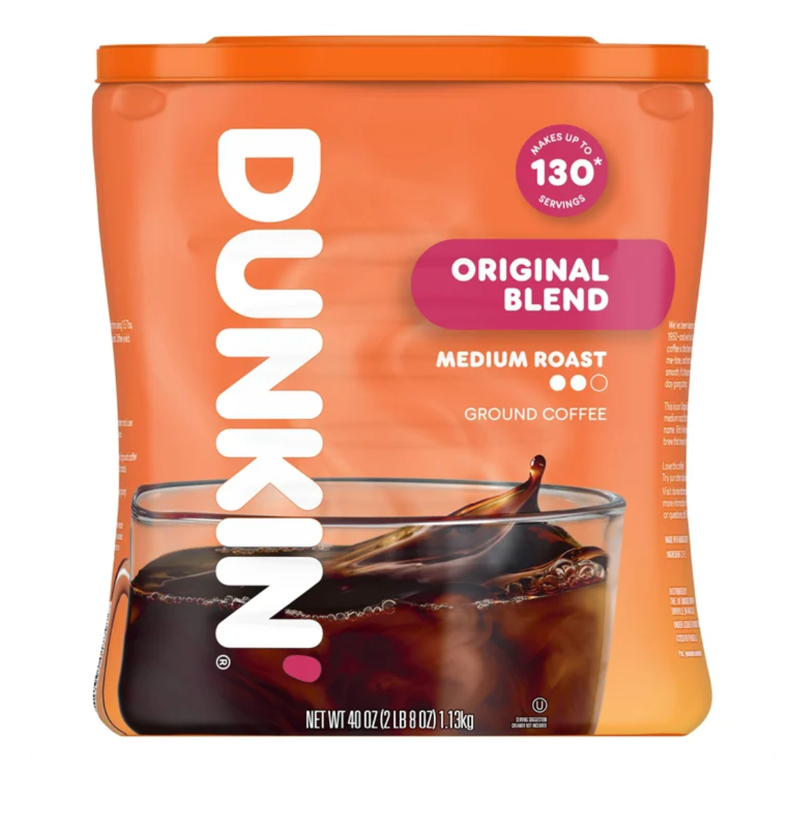 Dunkin' Donuts Original Blend Coffee, Medium Roast, Ground, 40 oz