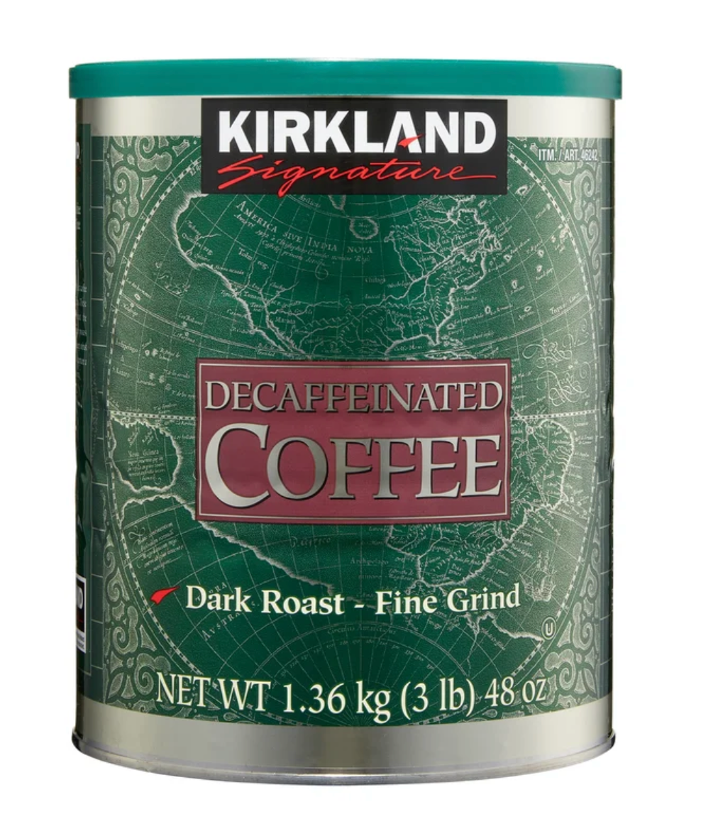 Kirkland Signature Decaffeinated Coffee, Dark Roast, 3 lbs