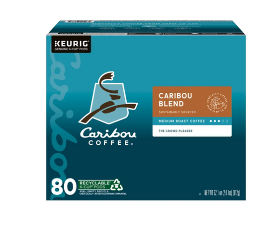 Caribou Coffee Caribou Blend K-Cup Pod, 80-count