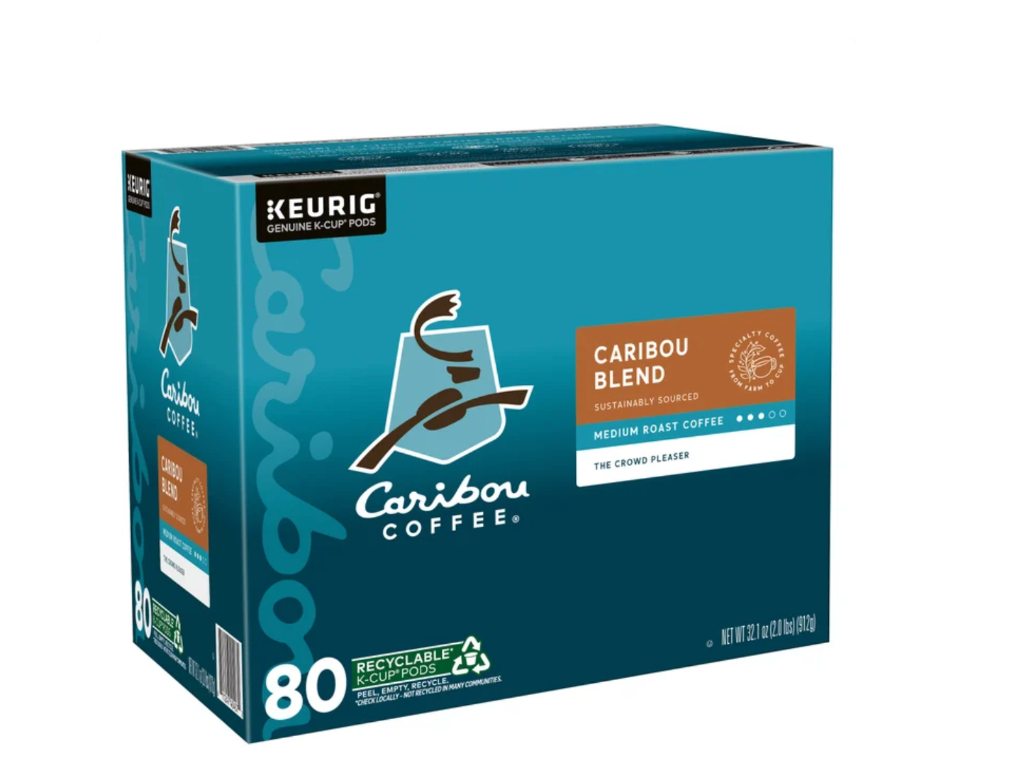 Caribou Coffee Caribou Blend K-Cup Pod, 80-count