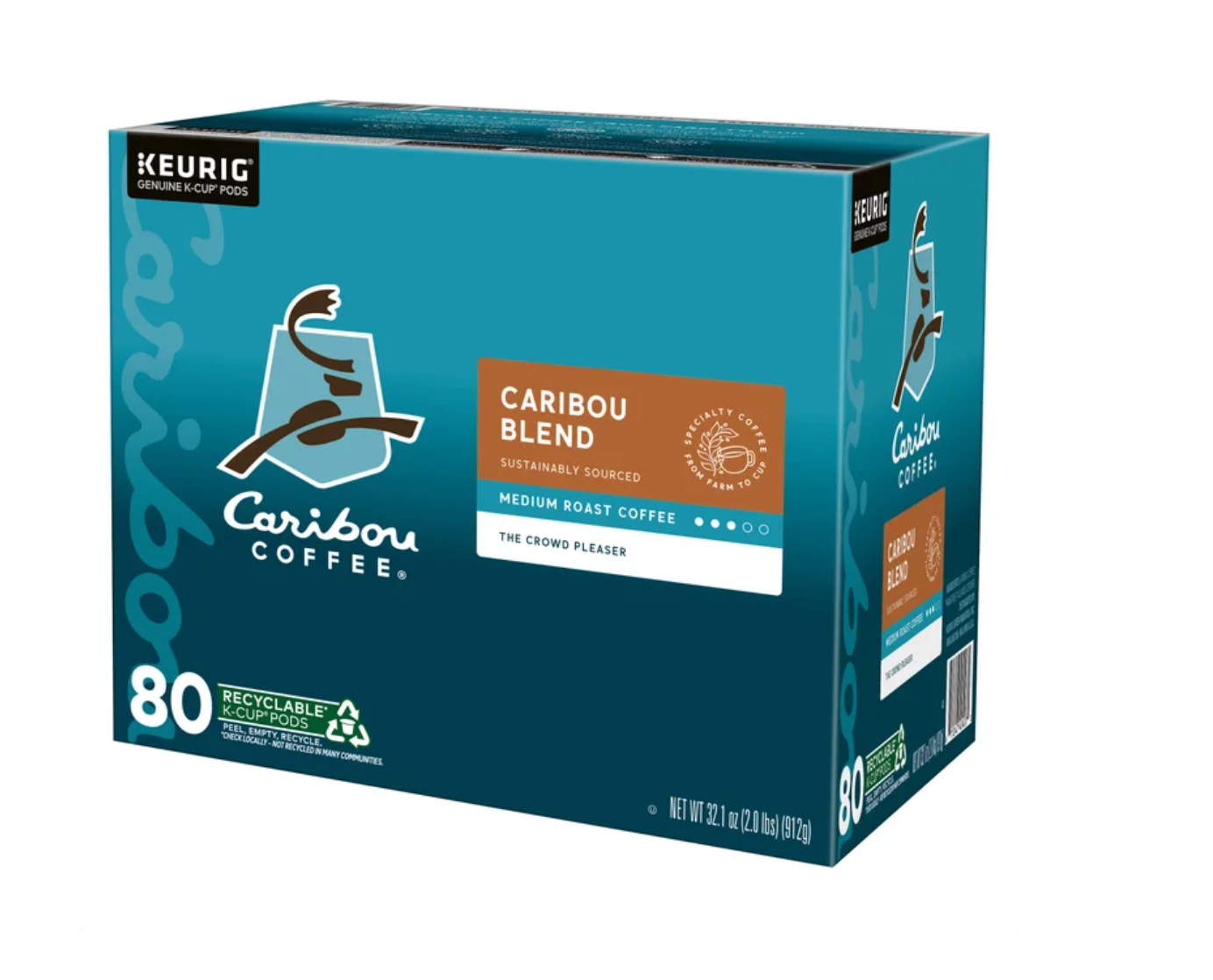 Caribou Coffee Caribou Blend K-Cup Pod, 80-count
