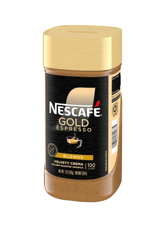 Nescafé Gold Espresso Blonde Instant Coffee, Velvety Crema - 7 oz (200g)