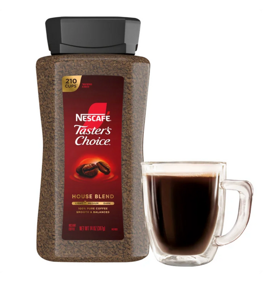 Nescafé Taster's Choice House Blend Instant Coffee, Light-Medium Roast - 14 oz (397g)