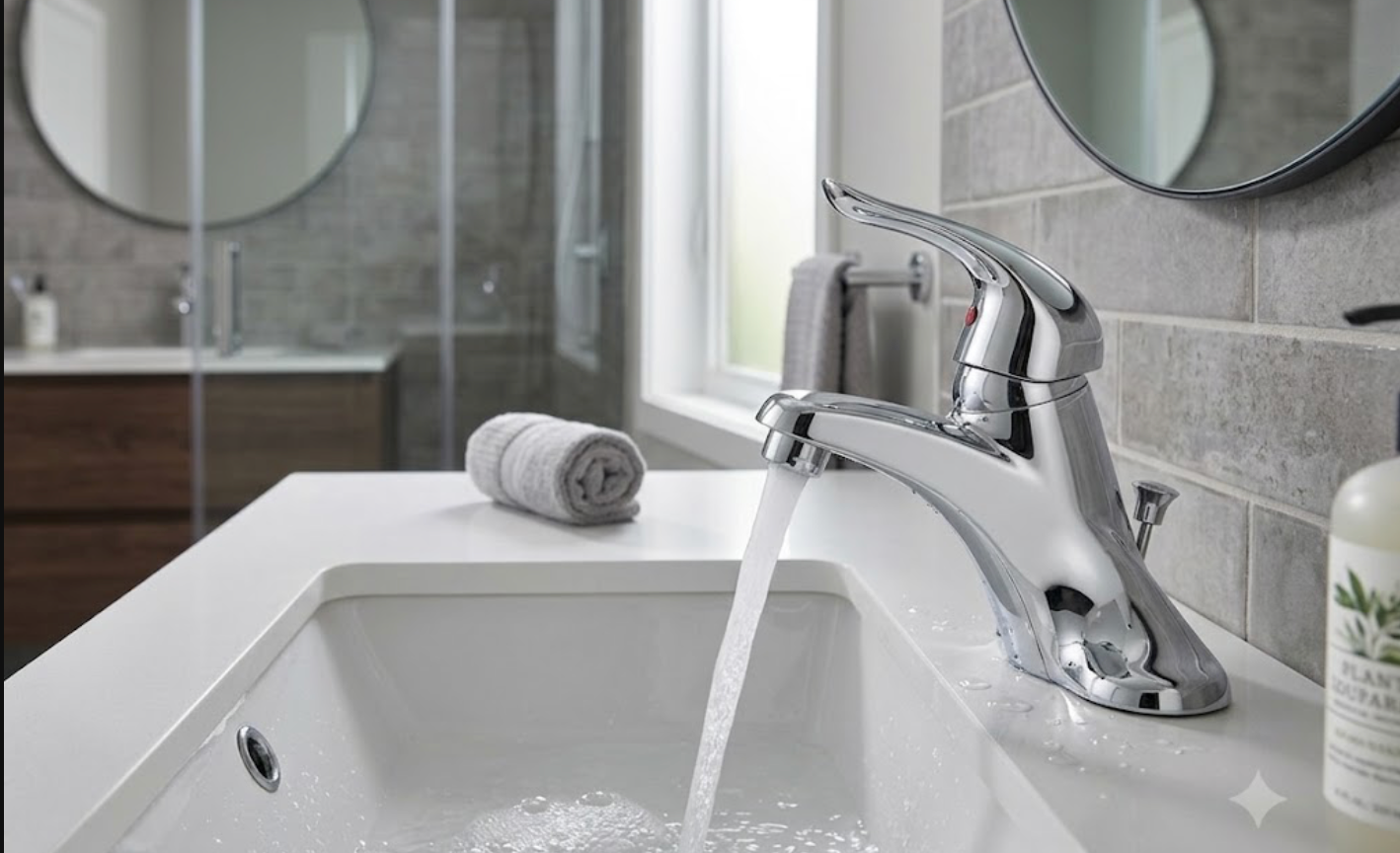 MOEN Chateau Single-Handle Bathroom Faucet with Metal Drain Assembly in Chrome (Model L4625)