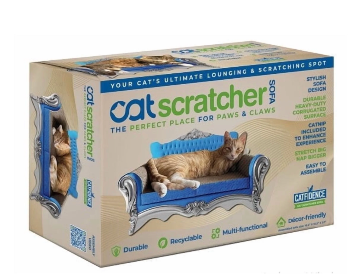 Catfidence Luxury Cat Scratcher Sofa & Lounge Bed with Premium Catnip Included