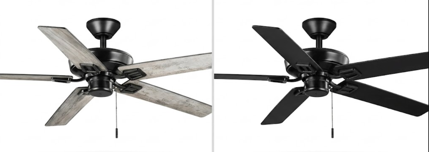 Hampton Bay Bayfield 52" Indoor Matte Black Ceiling Fan with 5 Reversible Blades