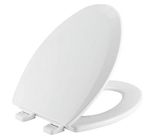 Bemis 1500TTT Elongated Enameled Wood Toilet Seat in White