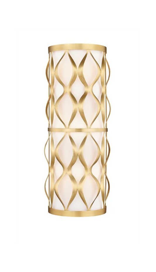 Z-Lite Harden 23" 3-Light Wall Sconce Fabric Drum Shade E12 Transitional Wall Light