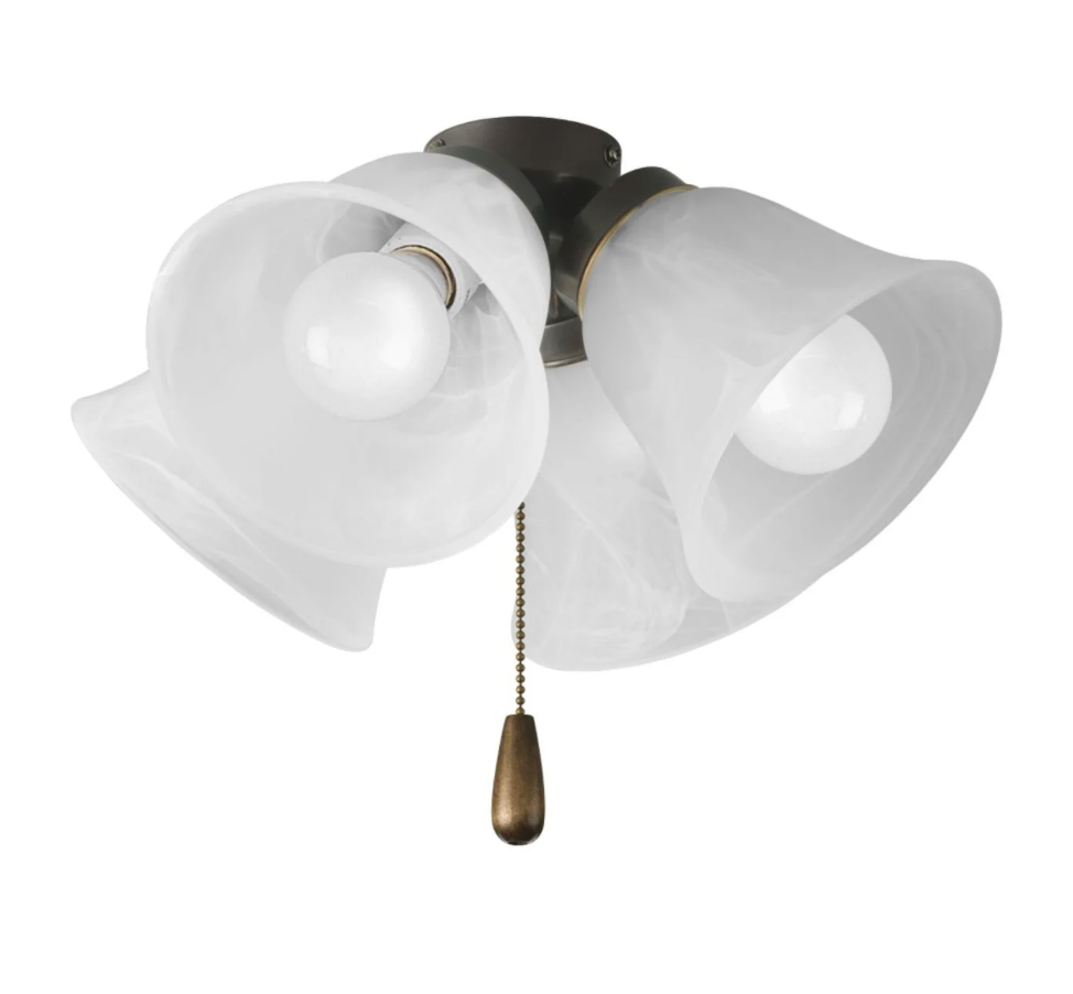 AirPro Collection Four-Light Ceiling Fan Light Kit in Matte Black