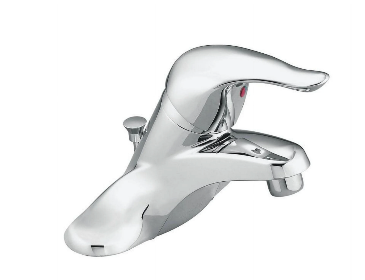 MOEN Chateau Single-Handle Bathroom Faucet with Metal Drain Assembly in Chrome (Model L4625)