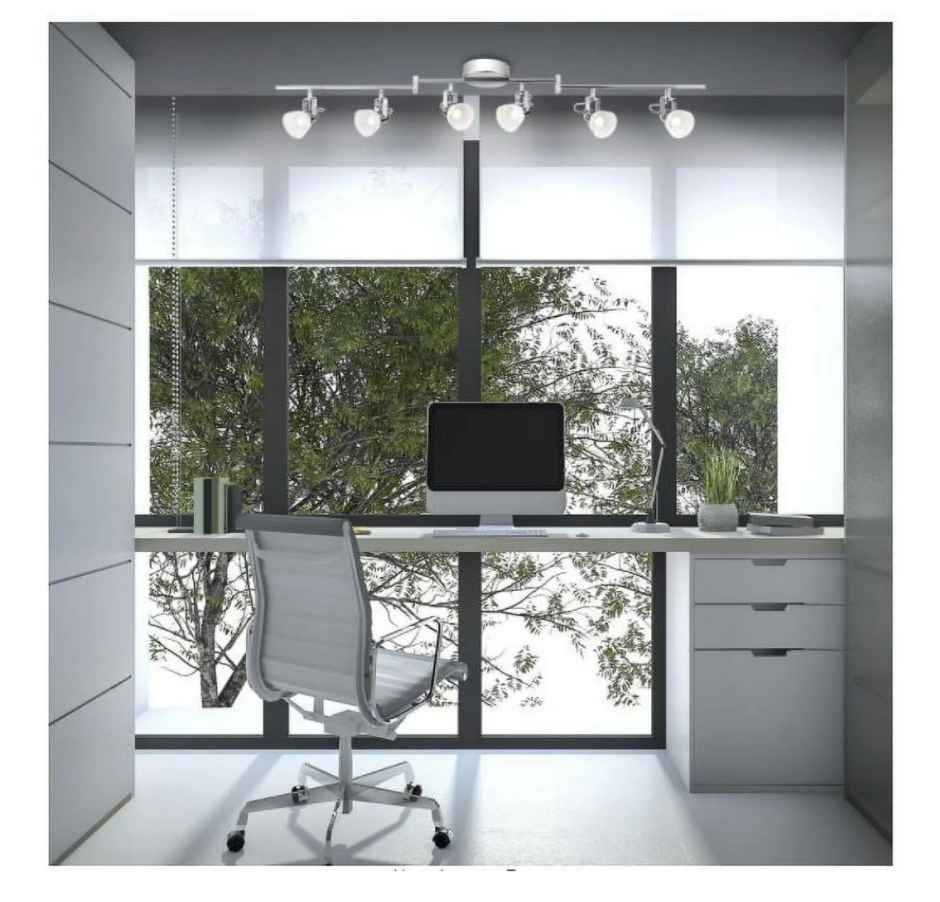 Hampton Bay 4 ft. 6-Light Chrome Integrated LED Track Lighting Kit