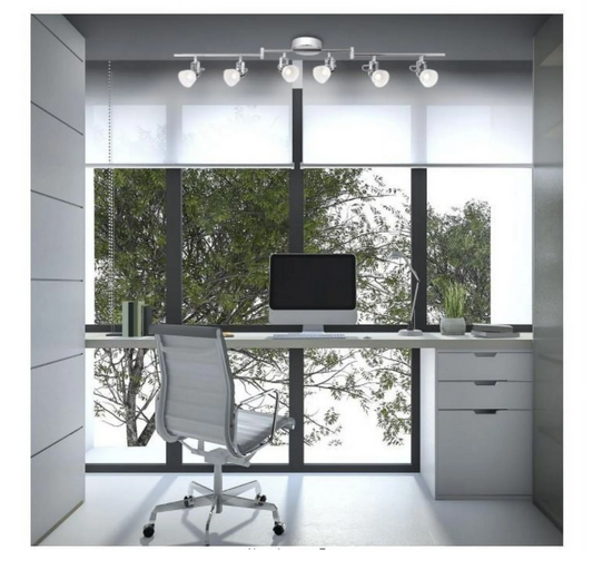 Hampton Bay 4 ft. 6-Light Chrome Integrated LED Track Lighting Kit