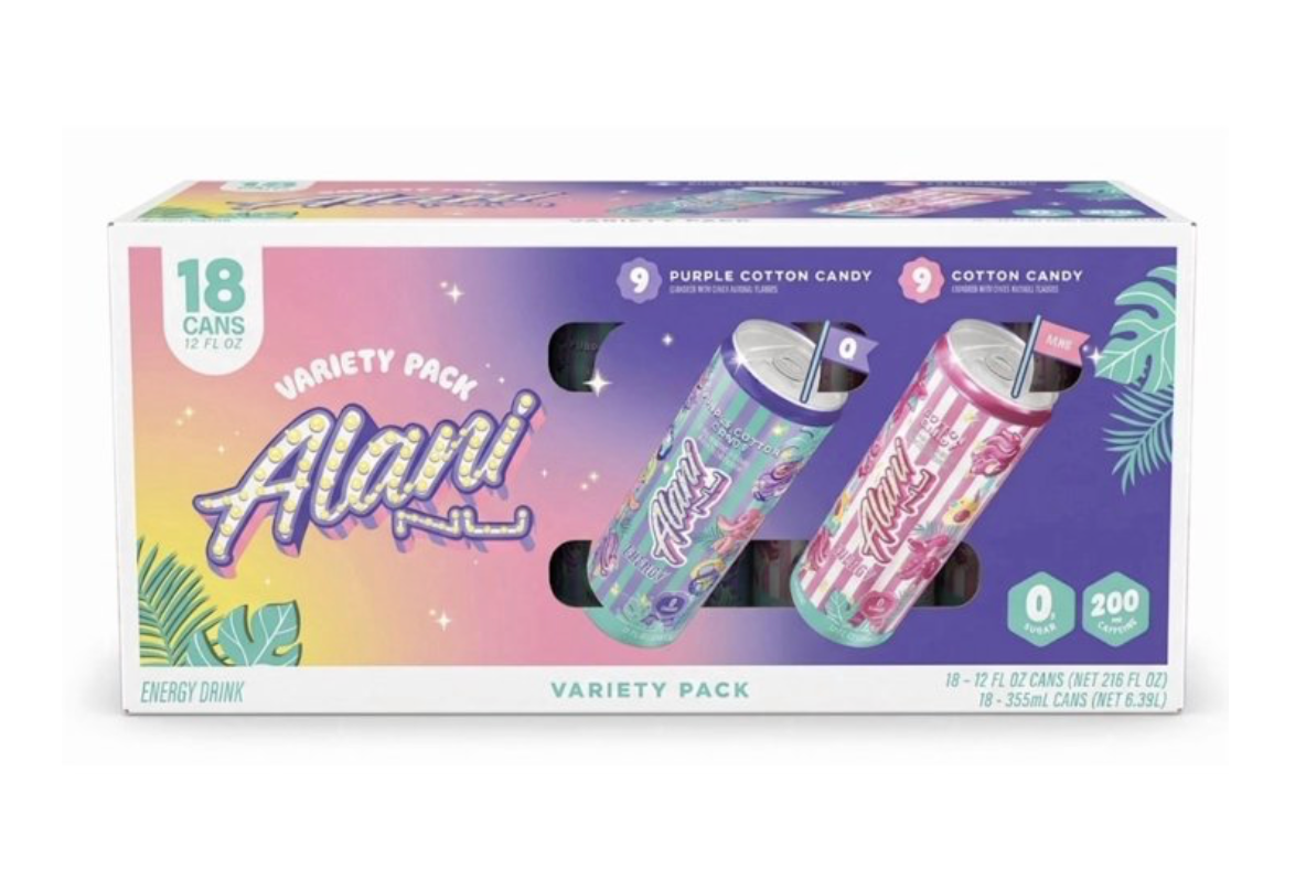 Alani Nu Energy Drink Variety Pack - Cotton Candy & Purple Cotton Candy (18 ct / 12 fl oz)
