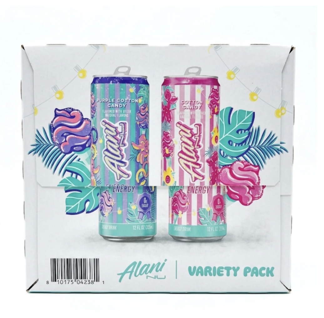 Alani Nu Energy Drink Variety Pack - Cotton Candy & Purple Cotton Candy (18 ct / 12 fl oz)