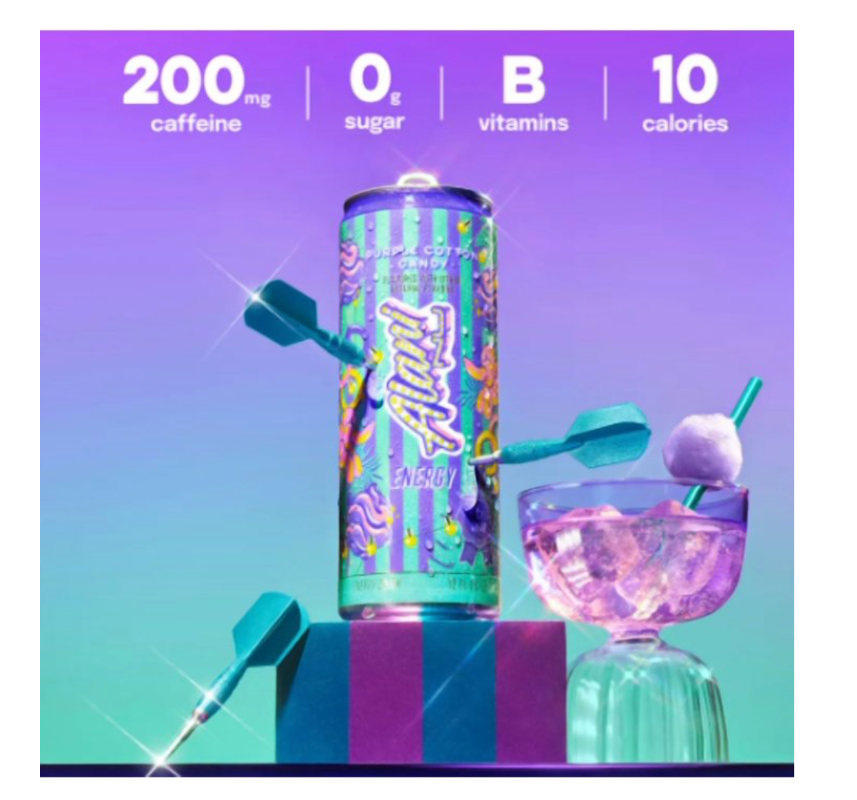 Alani Nu Energy Drink Variety Pack - Cotton Candy & Purple Cotton Candy (18 ct / 12 fl oz)
