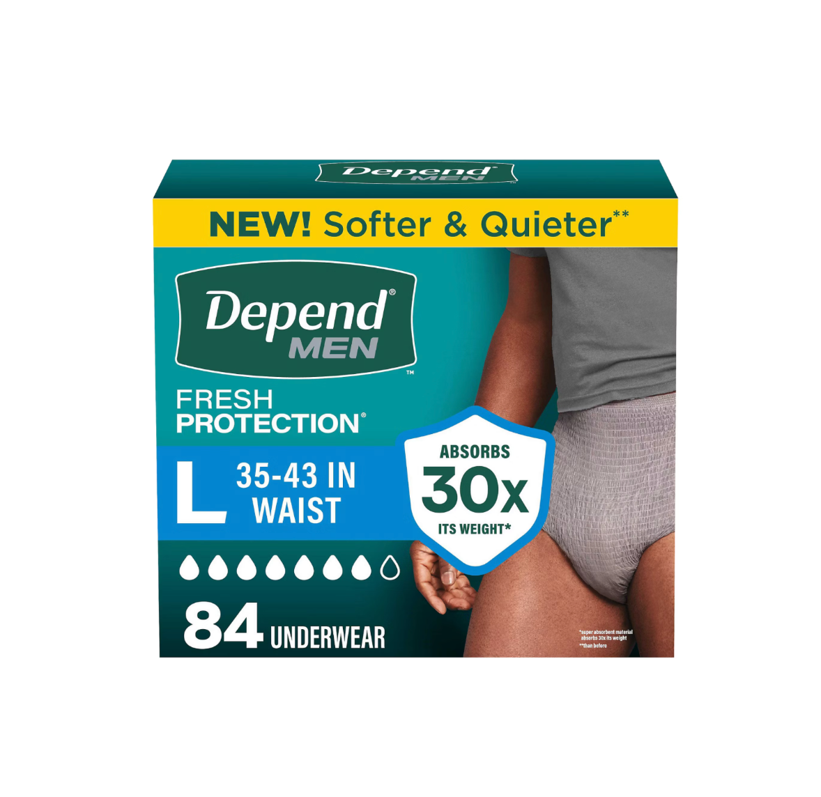 Depend Fresh Protection Men's Incontinence Underwear, Maximum Absorbency