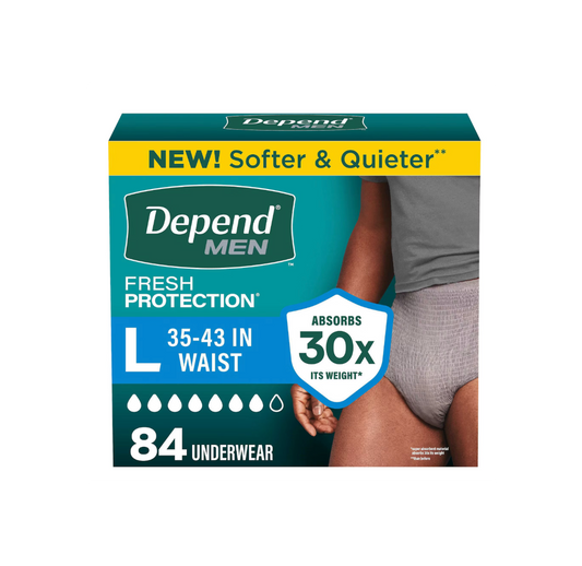 Depend Fresh Protection Men's Incontinence Underwear, Maximum Absorbency