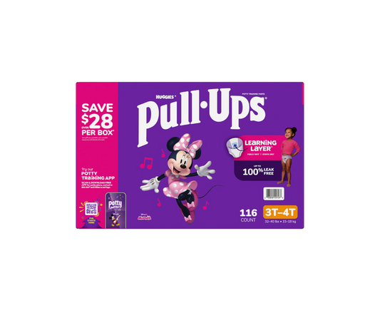 Huggies Pull-Ups Girls Potty Training Pants, Disney Minnie Mouse, Sizes 3T–6T