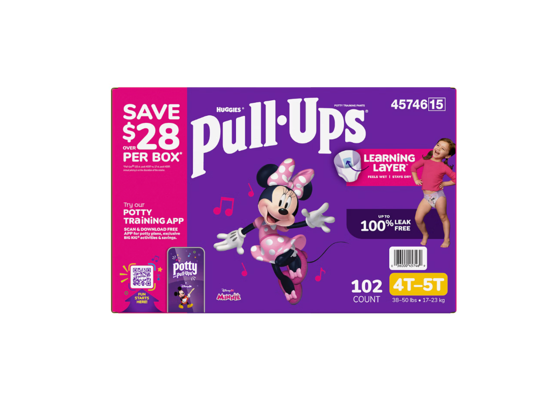 Huggies Pull-Ups Girls Potty Training Pants, Disney Minnie Mouse, Sizes 3T–6T