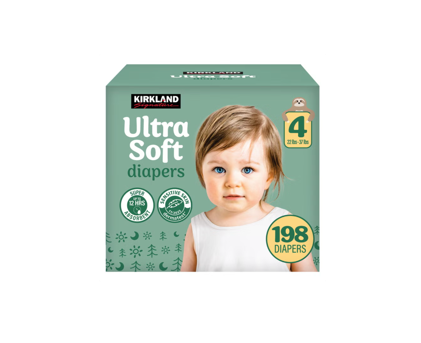 Kirkland Signature Ultra Soft Baby Diapers, Sizes 1-7, Up to 12-Hour Protection