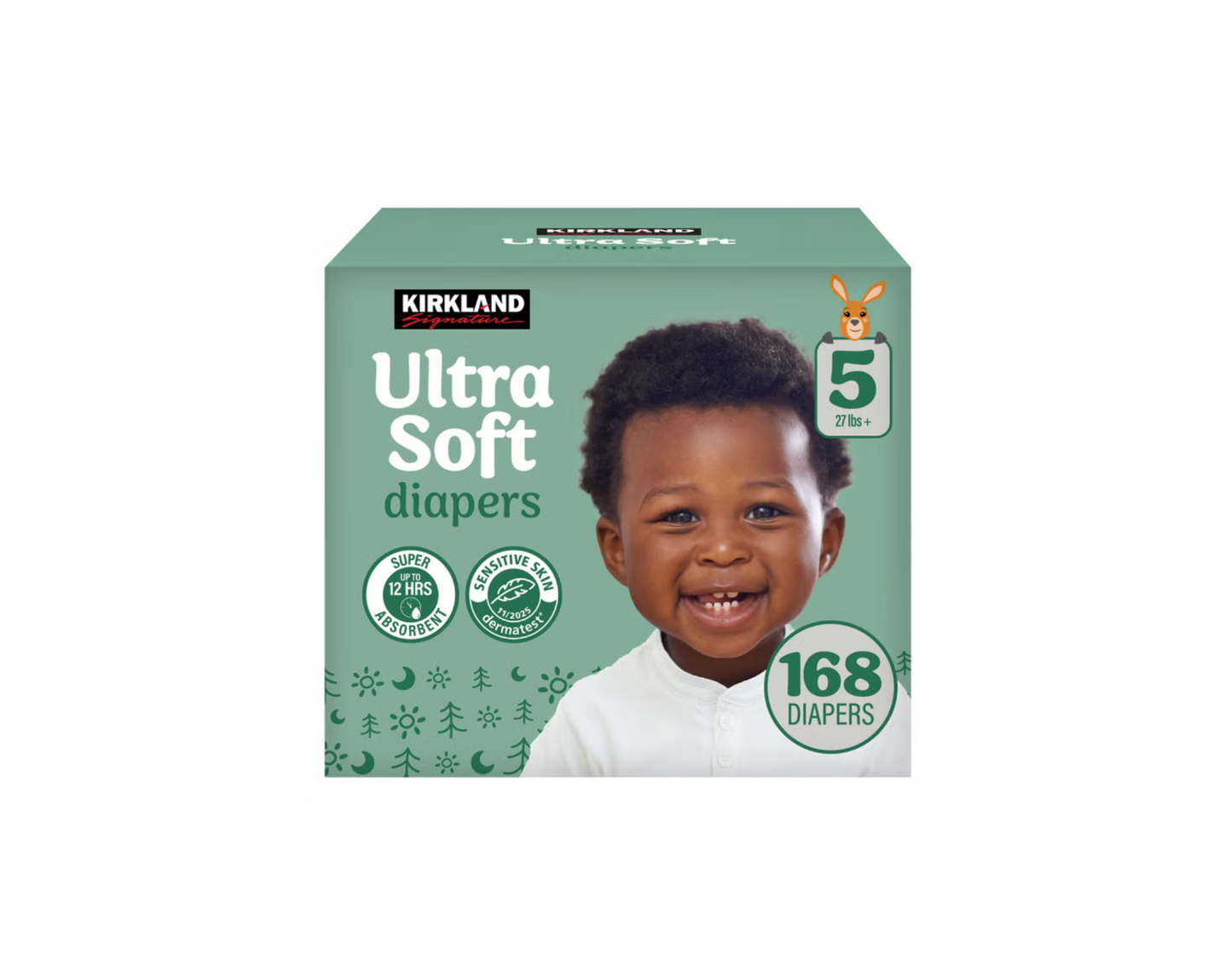 Kirkland Signature Ultra Soft Baby Diapers, Sizes 1-7, Up to 12-Hour Protection