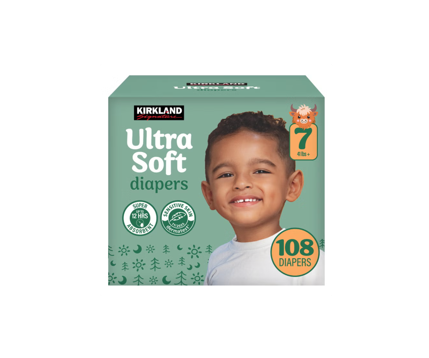 Kirkland Signature Ultra Soft Baby Diapers, Sizes 1-7, Up to 12-Hour Protection