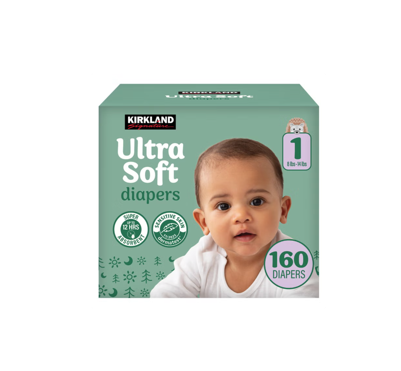 Kirkland Signature Ultra Soft Baby Diapers, Sizes 1-7, Up to 12-Hour Protection