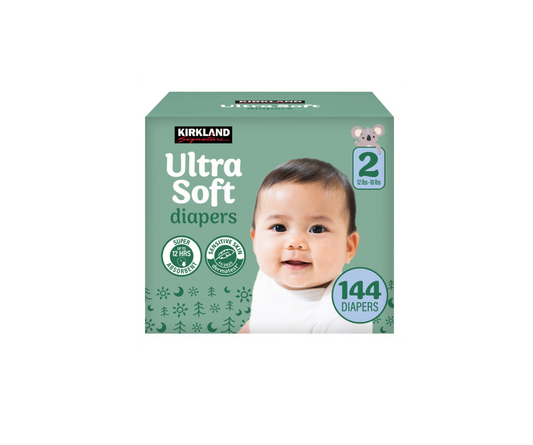Kirkland Signature Ultra Soft Baby Diapers, Sizes 1-7, Up to 12-Hour Protection