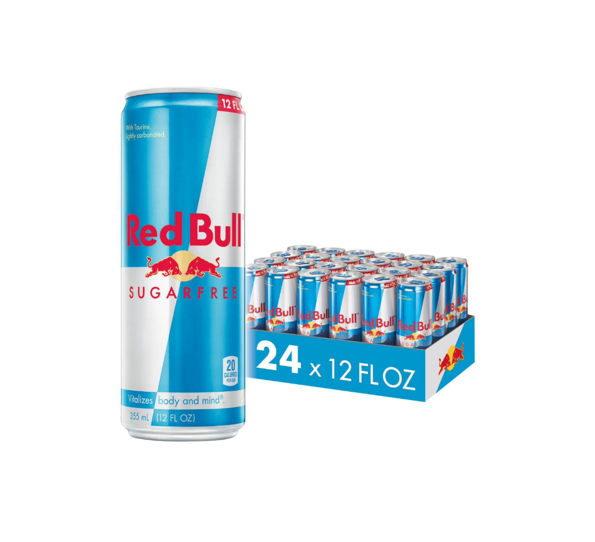 Red Bull Energy Drink, 12 fl oz Cans (24 Pack) - Original & Sugarfree
