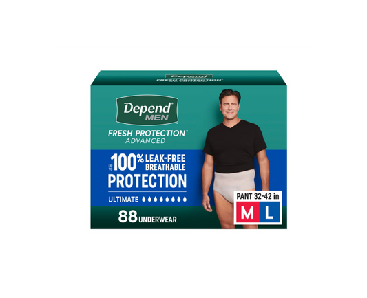 Depend Fresh Protection Advanced Men's Incontinence Underwear Ultimate Absorbency Disposable