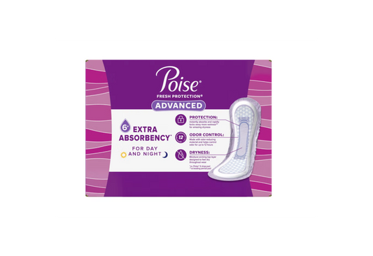Poise Fresh Protection Advanced Incontinence Pads - Ultimate Absorbency Long, Day & Night Bladder Leak Protection (108 Count)