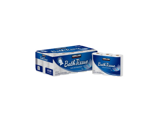 Kirkland Signature Bath Tissue 30 Rolls 380 Sheets Per Roll 2-Ply Septic-Safe Toilet Paper