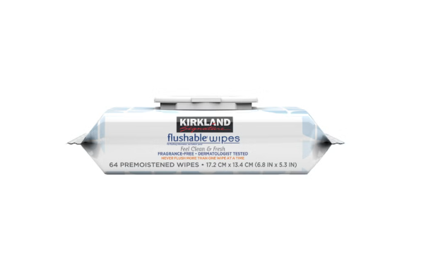 Kirkland Signature Premoistened Flushable Wipes Fragrance Free 640 Count Flushable Wet Wipes