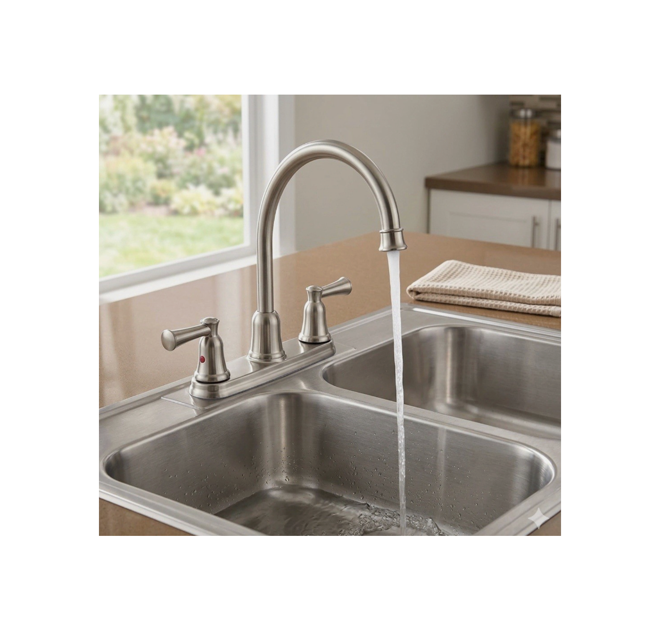 Moen CFG Capstone 2-Handle High-Arc Kitchen Faucet - Classic Stainless Steel, 1.5 GPM (Model 41611CSL)