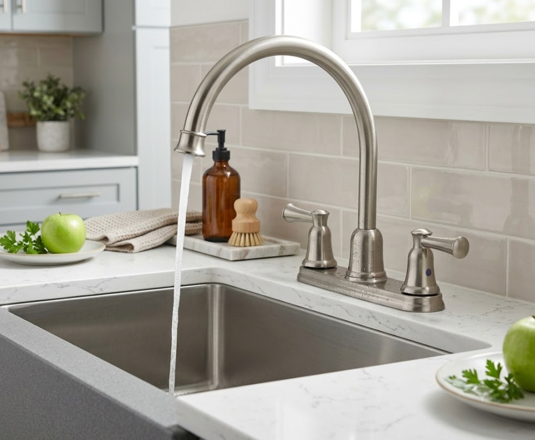 Moen CFG Capstone 2-Handle High-Arc Kitchen Faucet - Classic Stainless Steel, 1.5 GPM (Model 41611CSL)