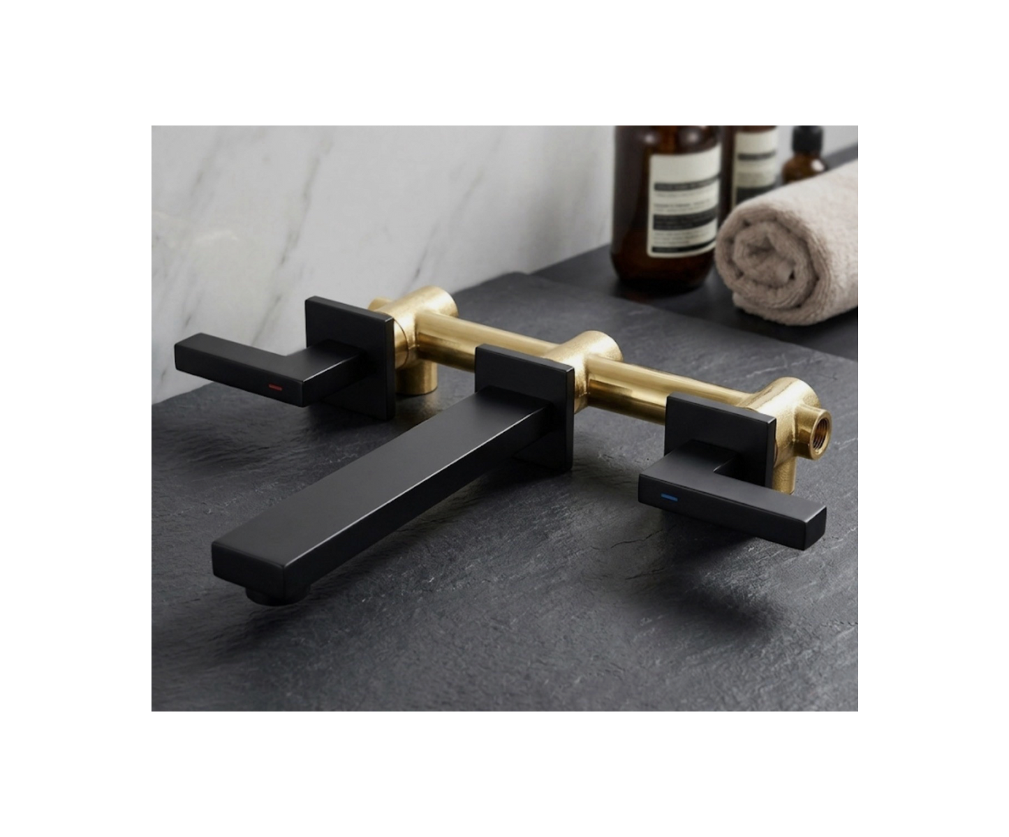 Modern Matte Black Wall Mount Bathtub Faucet with Hand Shower & cUPC Valve