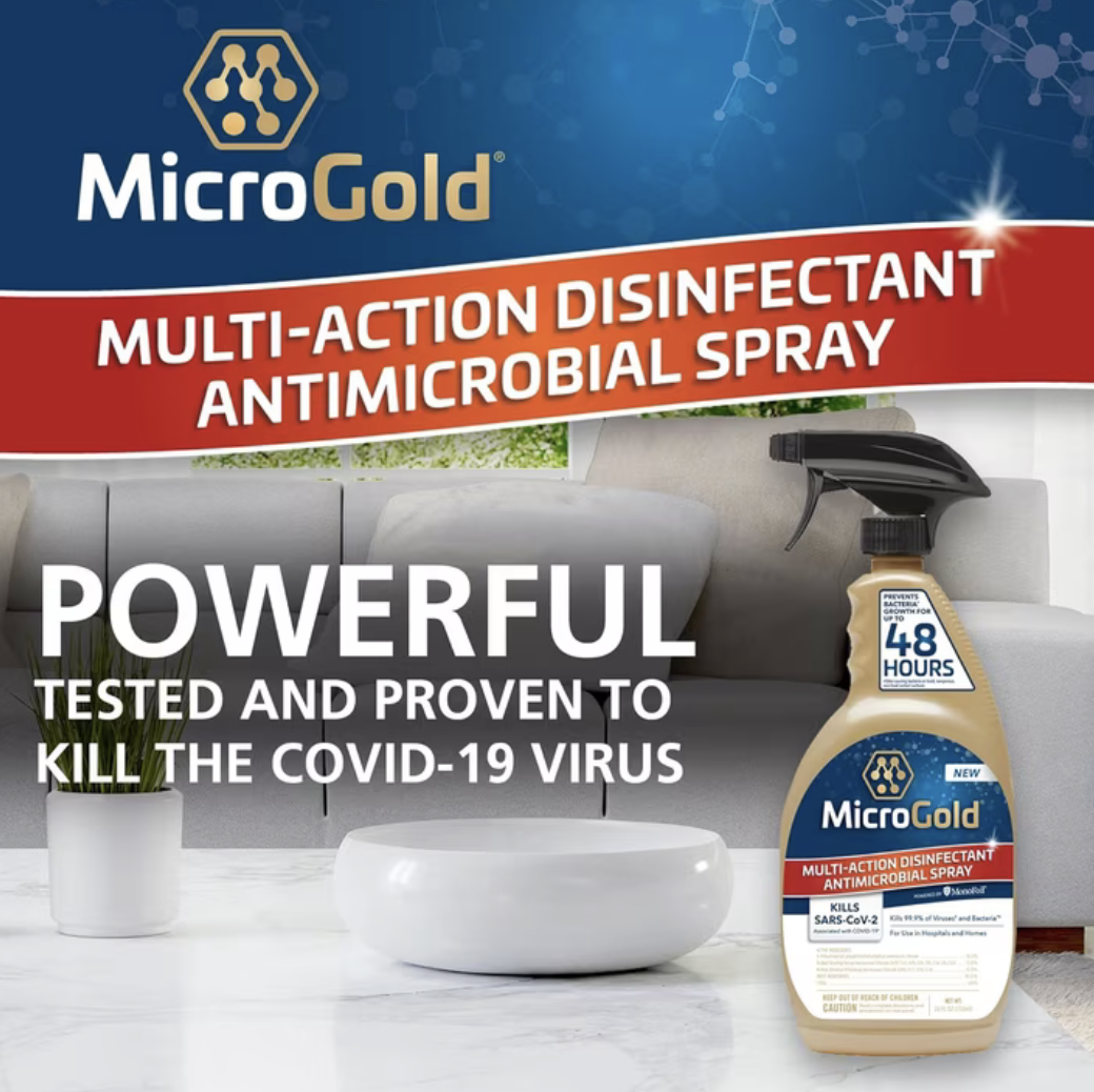 MicroGold Multi-Action Disinfectant & Antimicrobial Spray (24 fl oz)