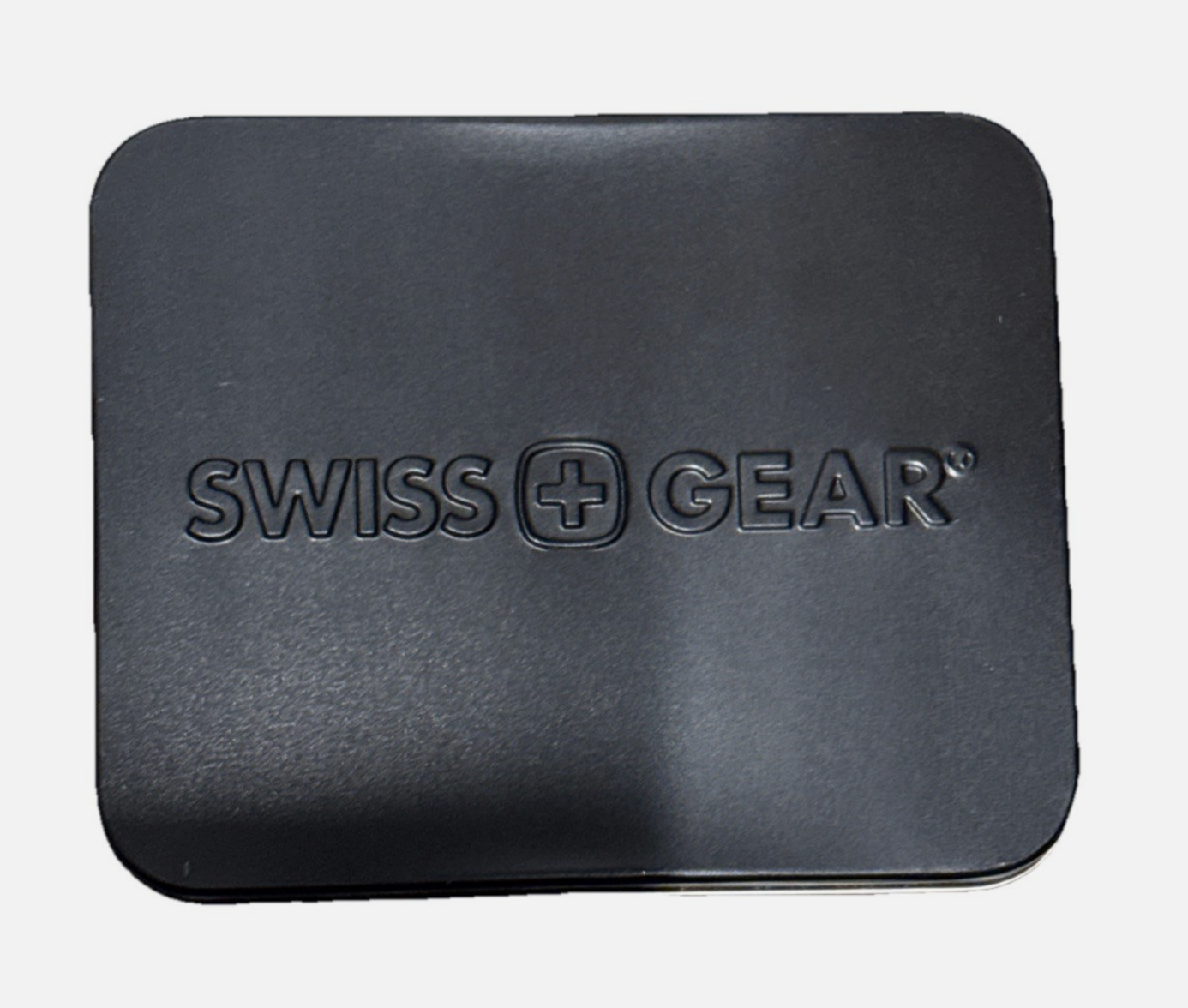 Swissgear Men's Leather Bifold Wallet with Front Pocket & Gift Tin, Black